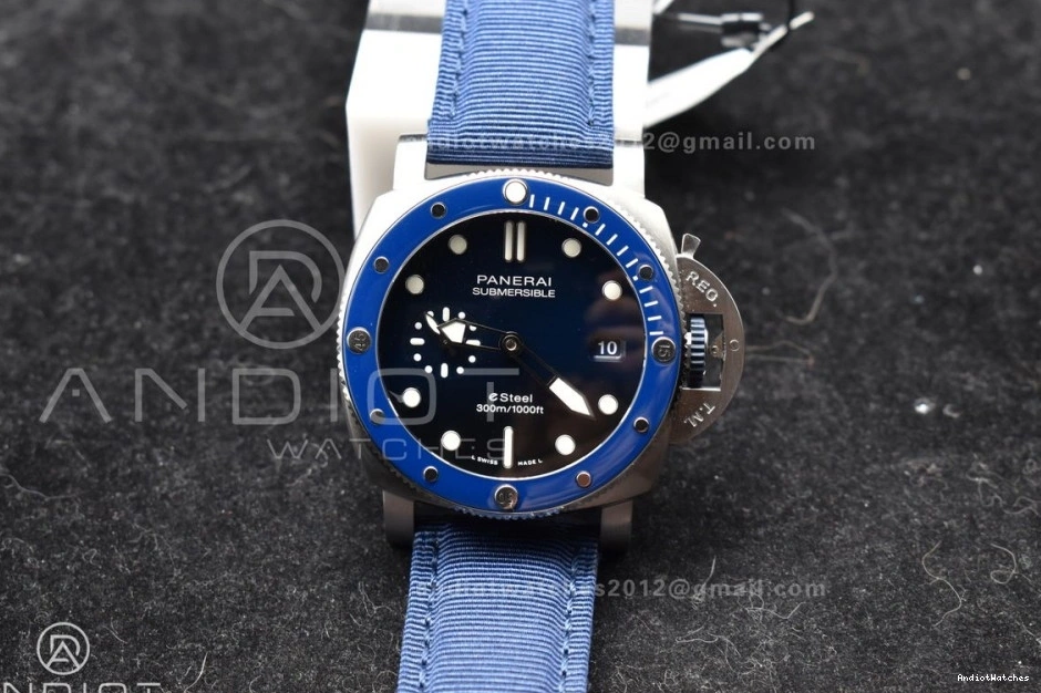P Edition Dial 1:1 Best Strap PAM1289 Blue 994 Nylon Supportive VSF on Blue 0921
